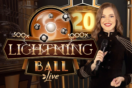 Sorteio de Lightning Ball com multiplicadores
